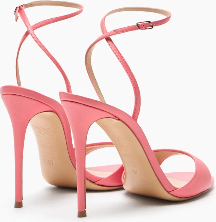 Casadei Julia Leather Sandals - Woman Sandals Coral 36 - Image 4