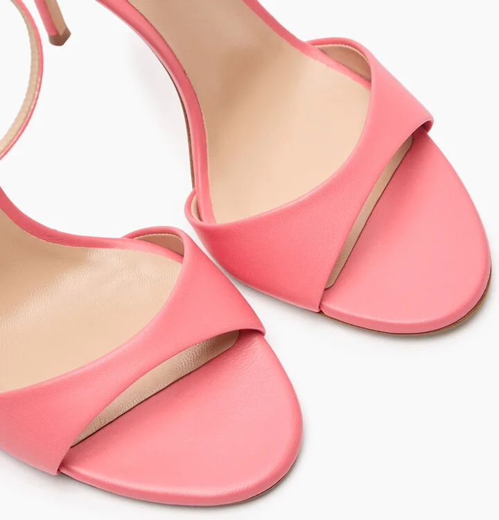 Casadei Julia Leather Sandals - Woman Sandals Coral 36 - Image 5