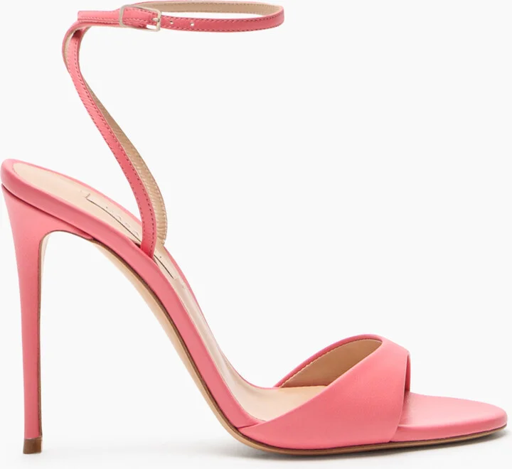 Casadei Julia Leather Sandals - Woman Sandals Coral 36