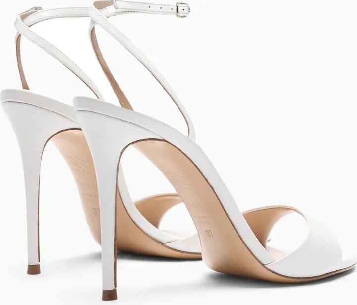 Casadei Julia Leather Sandals - Woman Sandals White 39 - Image 4