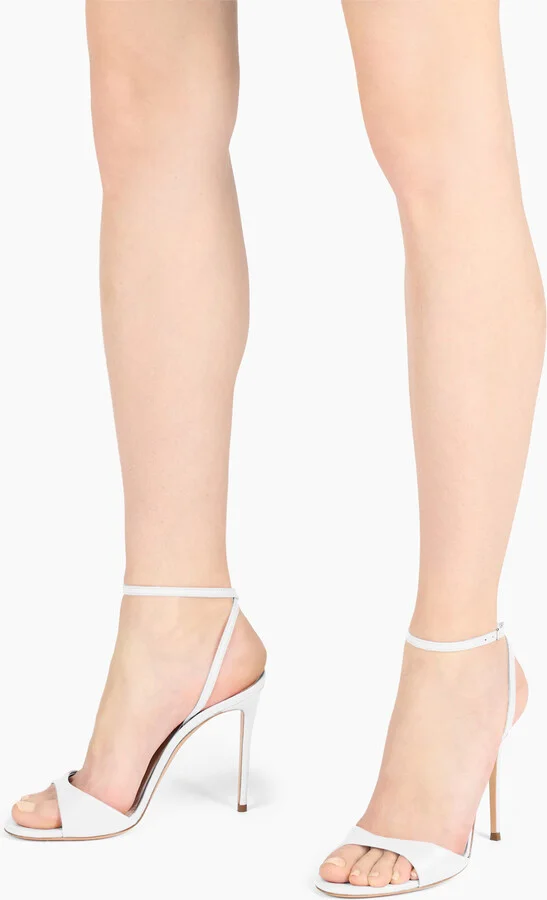 Casadei Julia Leather Sandals - Woman Sandals White 39 - Image 6