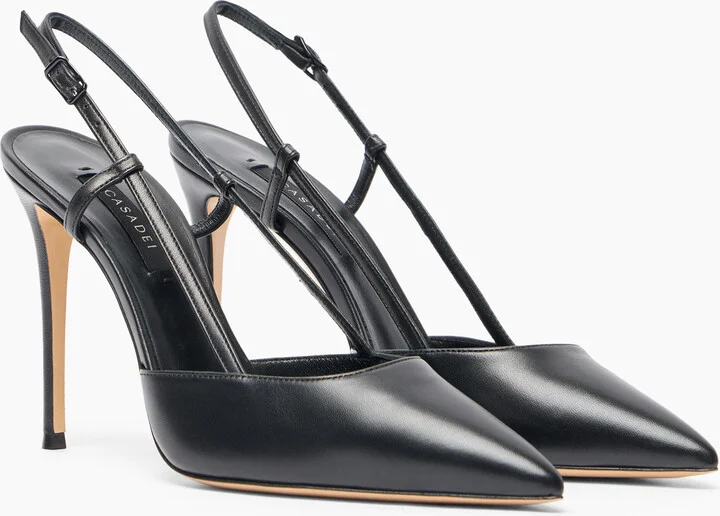 Casadei Julia Leather Slingbacks - Woman Pumps And Slingback Black 38 - Image 2