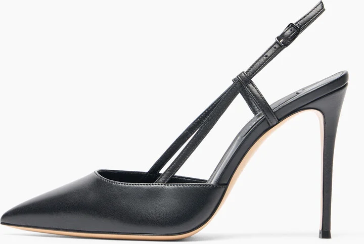 Casadei Julia Leather Slingbacks - Woman Pumps And Slingback Black 38 - Image 3