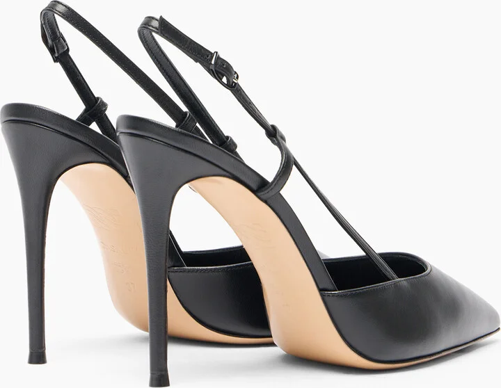Casadei Julia Leather Slingbacks - Woman Pumps And Slingback Black 38 - Image 4