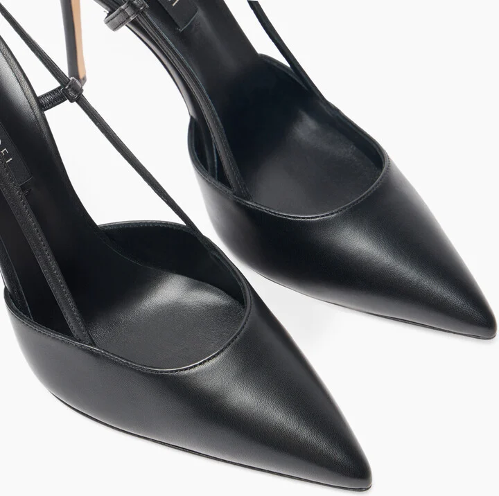 Casadei Julia Leather Slingbacks - Woman Pumps And Slingback Black 38 - Image 5