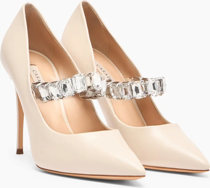 Casadei Julia Minorca Pumps - Woman Pumps And Slingback Ecru 40.5 - Image 2