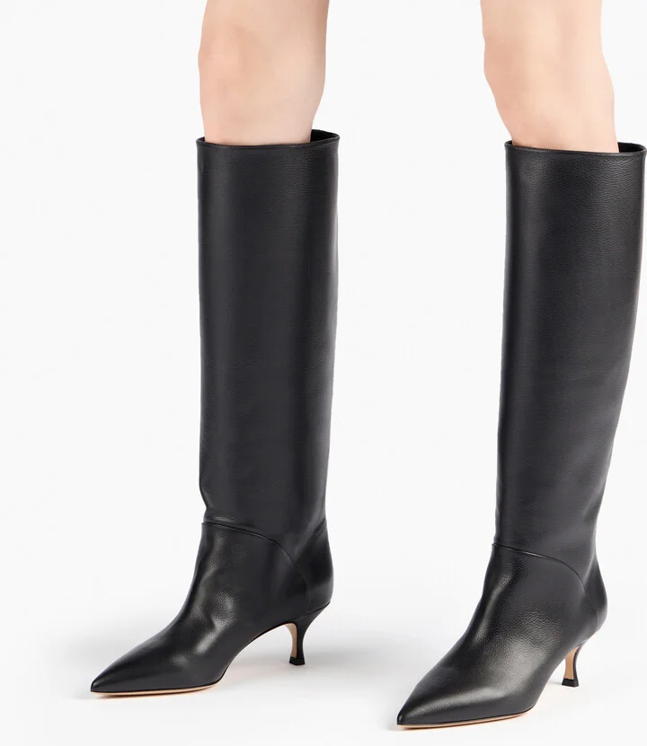 Casadei Julia Plonge To The Knee Boots - Woman High Boots Black 39.5 - Image 6