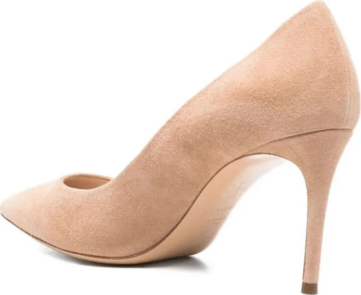 Casadei "Julia" Suede Decollete T.080 Shoes - Image 3