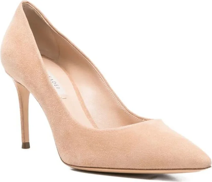 Casadei "Julia" Suede Decollete T.080 Shoes - Image 4