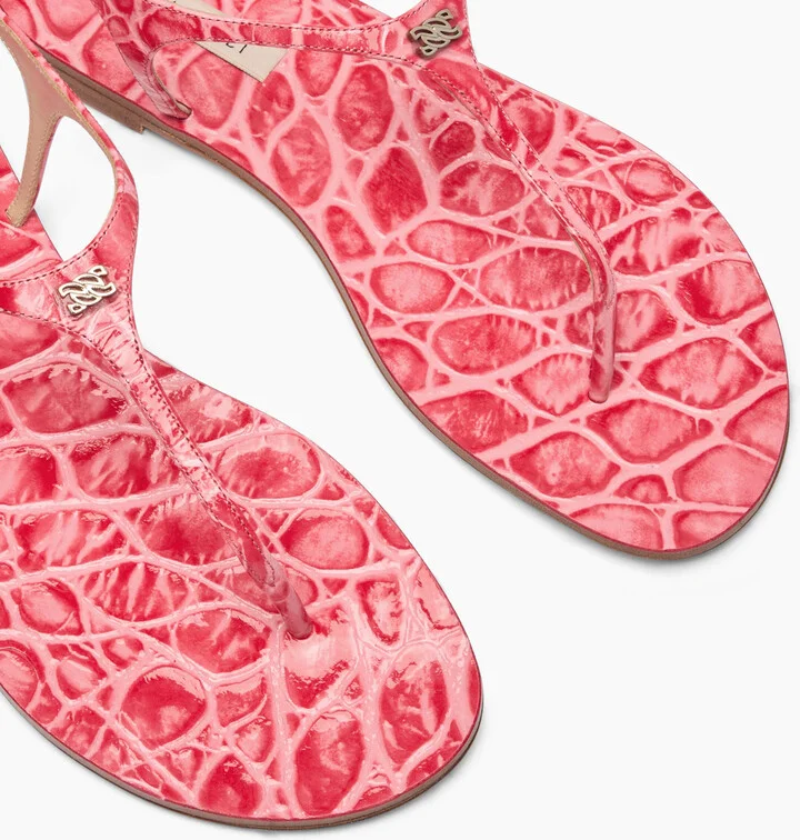 Casadei Jurassic Thong Sandals - Woman Flats And Loafers Coral 38 - Image 5