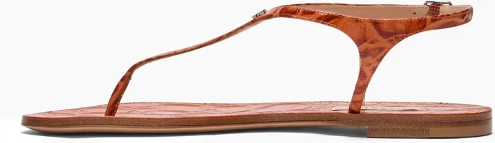 Casadei Jurassic Thong Sandals - Woman Flats And Loafers Paprika 38 - Image 3