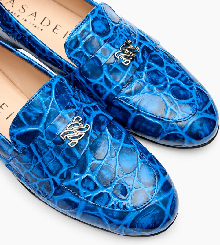 Casadei Jurassik Loafers - Woman Flats And Loafers Ocean Royal 36 - Image 5