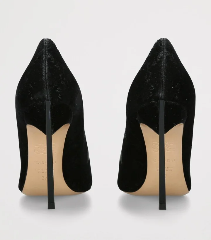 Casadei Lace-Leather Blade Pumps 100 - Image 2
