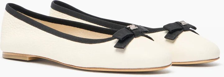 Casadei Leather Ballet Flats - Woman Flats And Loafers Off White 36.5 - Image 2