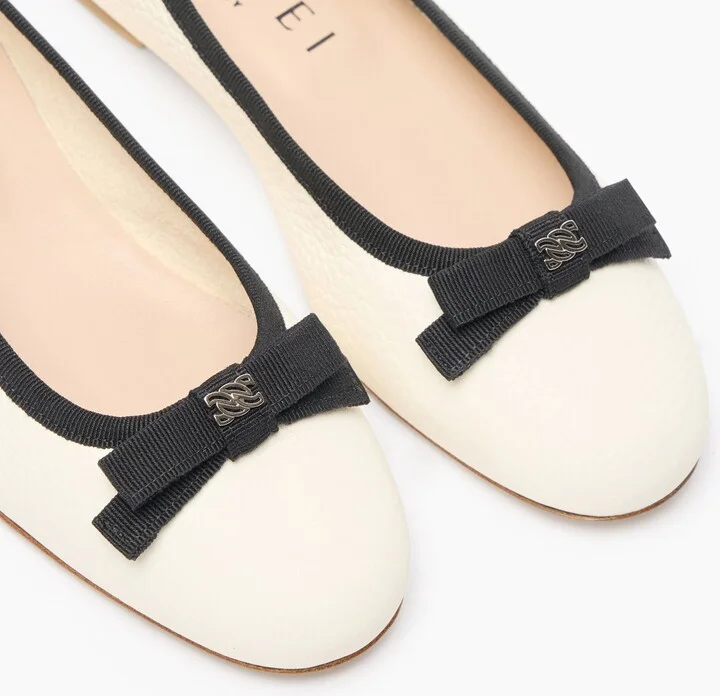 Casadei Leather Ballet Flats - Woman Flats And Loafers Off White 36.5 - Image 5