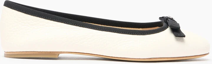 Casadei Leather Ballet Flats - Woman Flats And Loafers Off White 36.5