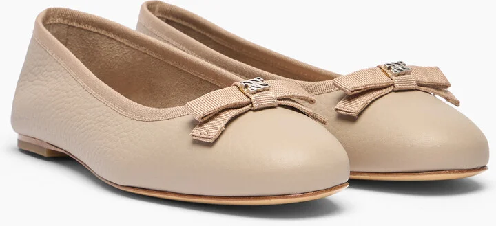 Casadei Leather Ballet Flats - Woman Flats And Loafers Simply Taupe 38 - Image 2