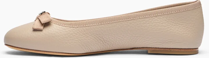 Casadei Leather Ballet Flats - Woman Flats And Loafers Simply Taupe 38 - Image 3
