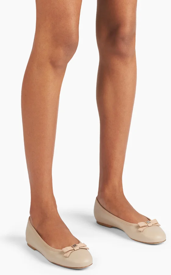 Casadei Leather Ballet Flats - Woman Flats And Loafers Simply Taupe 38 - Image 6