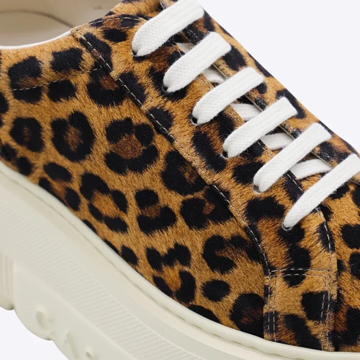 Casadei Leopard Leather Nexus Platform Sneakers - Image 4