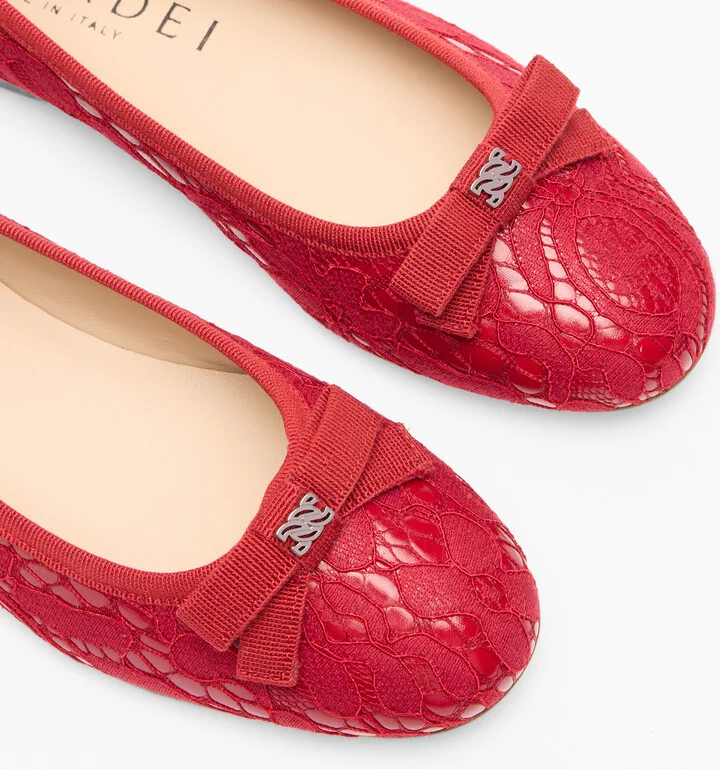 Casadei Liberty Ballet Flats - Woman Flats And Loafers Red Passion 36.5 - Image 5