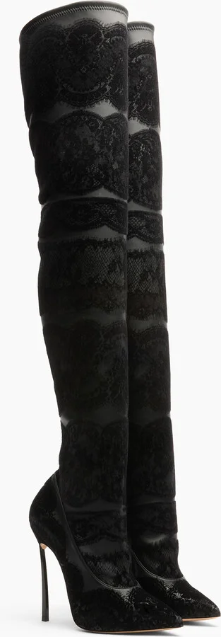 Casadei Lingerie Blade Over The Knee - Woman Over The Knee Boots Black 35.5 - Image 2