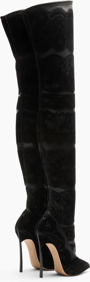 Casadei Lingerie Blade Over The Knee - Woman Over The Knee Boots Black 35.5 - Image 4