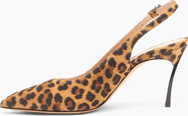Casadei Malesia Blade Slingbacks - Woman Pumps And Slingback Leopard 41.5 - Image 3
