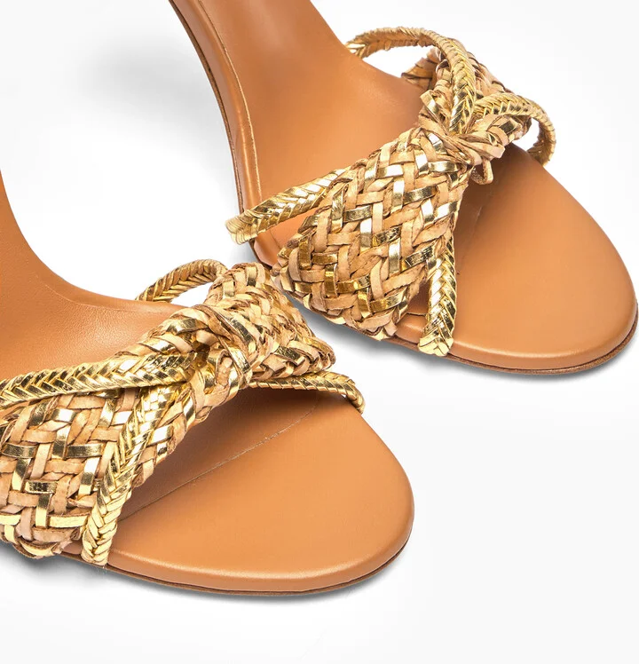 Casadei Marbella Lux Hanoi Sandal - Woman Sandals Natur And Gold 41 - Image 5