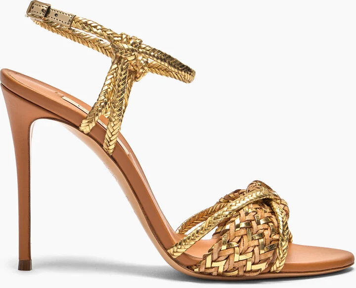 Casadei Marbella Lux Hanoi Sandal - Woman Sandals Natur And Gold 41