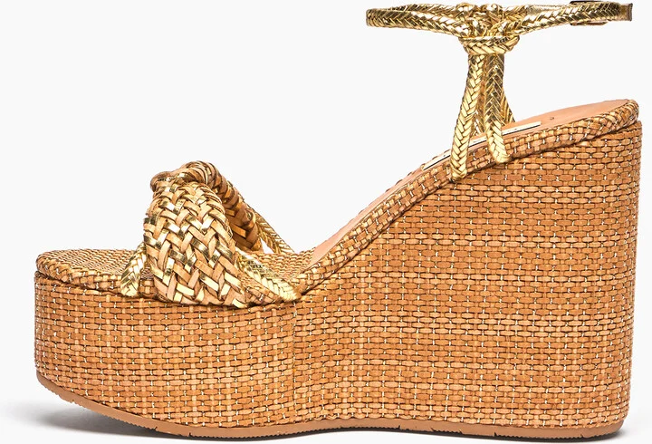 Casadei Marbella Lux Wedges Isa - Woman Wedges And Slides Natur And Gold 38 - Image 3