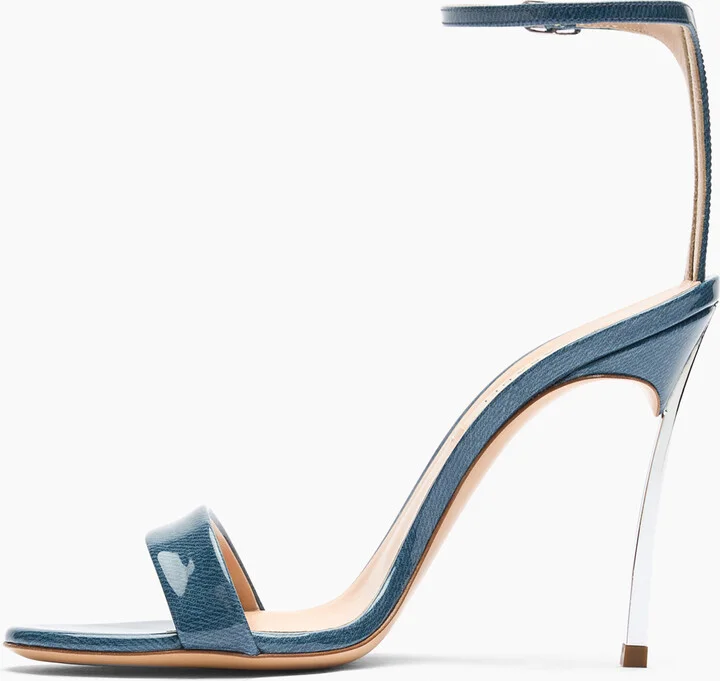 Casadei Marta Denim Lac Sandals - Woman Sandals Denim 38 - Image 3