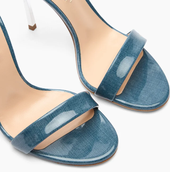 Casadei Marta Denim Lac Sandals - Woman Sandals Denim 38 - Image 5