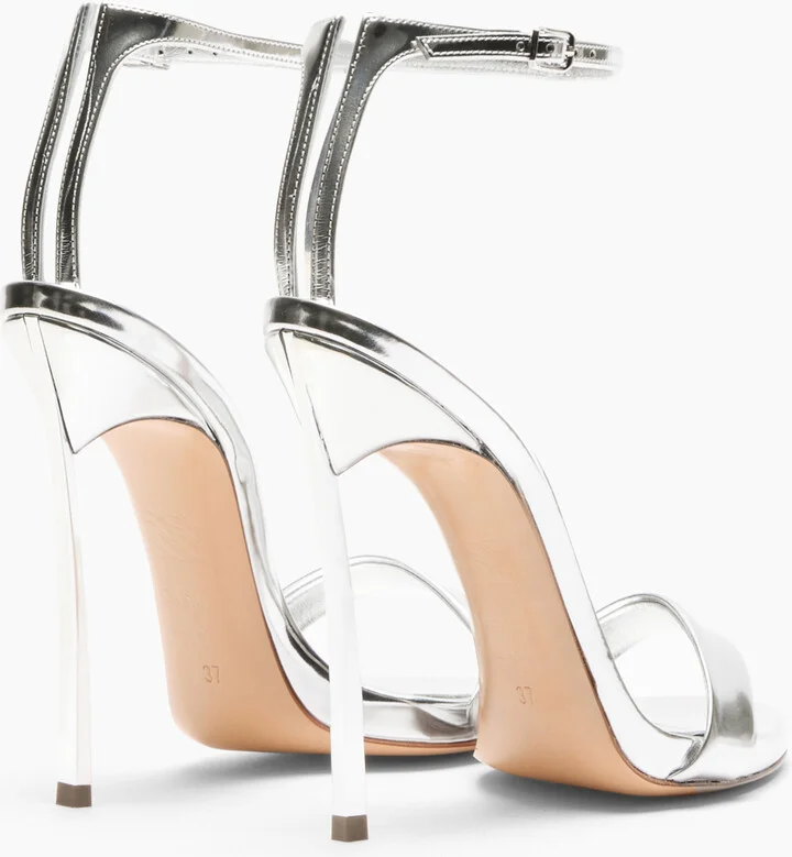 Casadei Marta Interstellar Sandals - Woman Sandals Silver 36.5 - Image 4