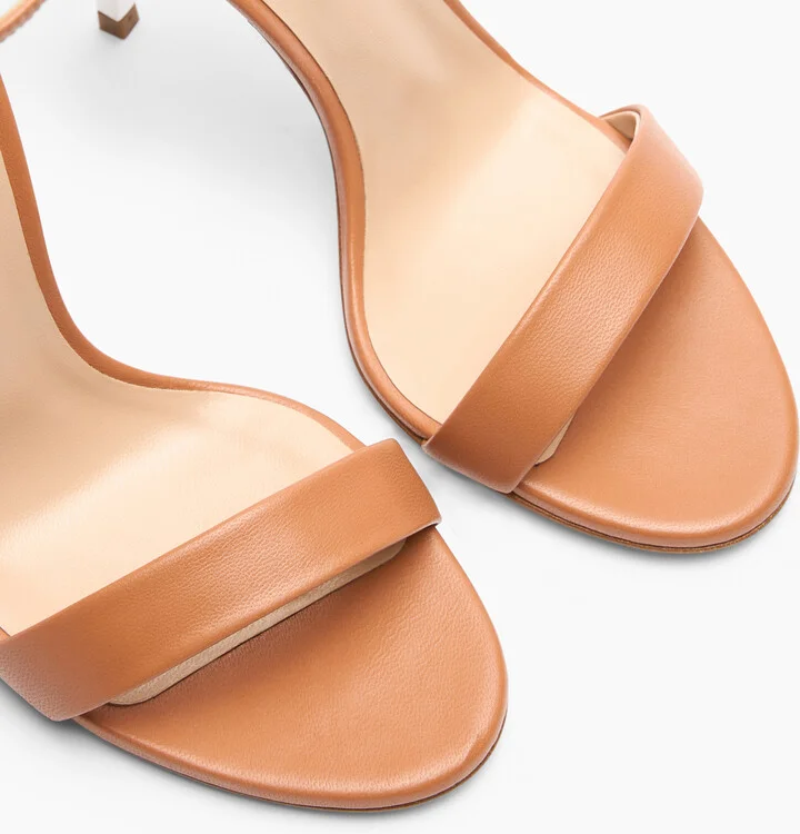 Casadei Marta Leather Sandals - Woman Sandals Caramel 40 - Image 5
