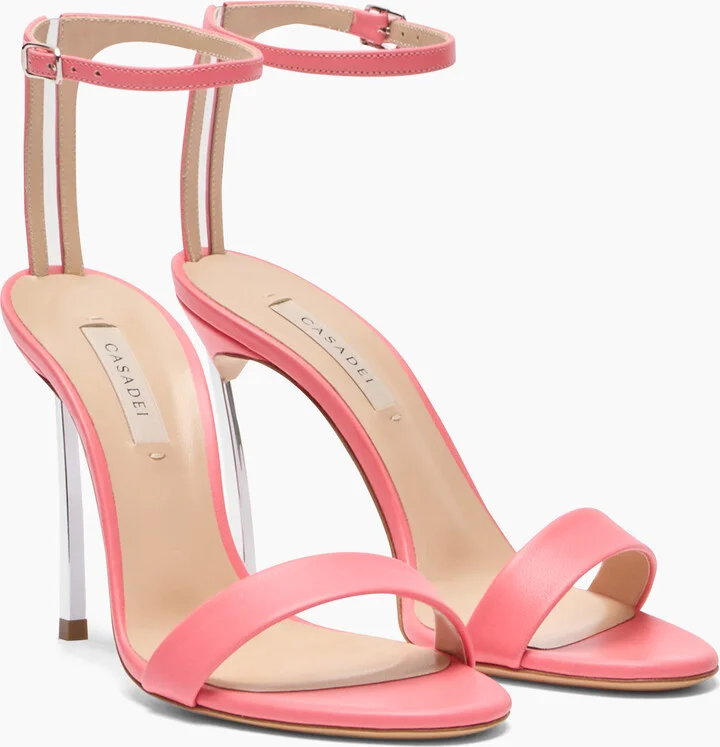 Casadei Marta Leather Sandals - Woman Sandals Coral 39 - Image 2