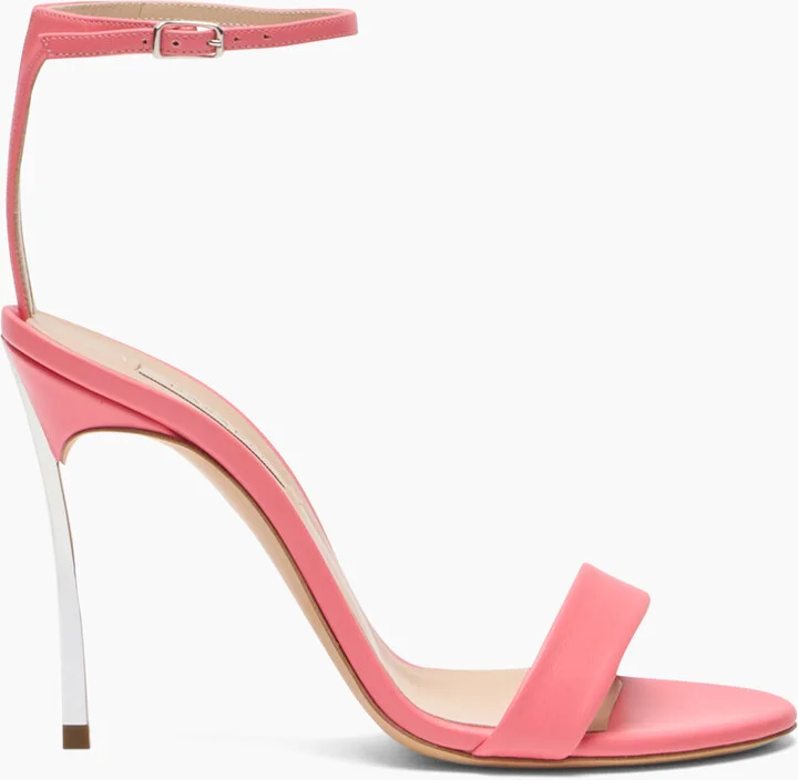 Casadei Marta Leather Sandals - Woman Sandals Coral 39