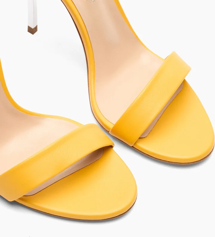 Casadei Marta Leather Sandals - Woman Sandals Curcuma 38 - Image 5