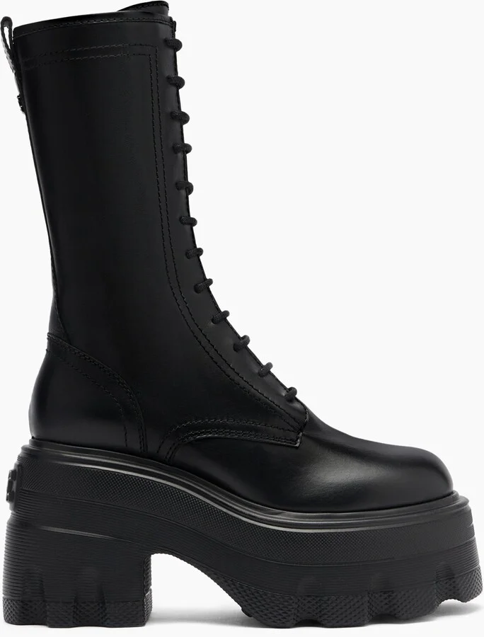 Casadei Maxxxi Leather - Woman Ankle Boots Black 35.5