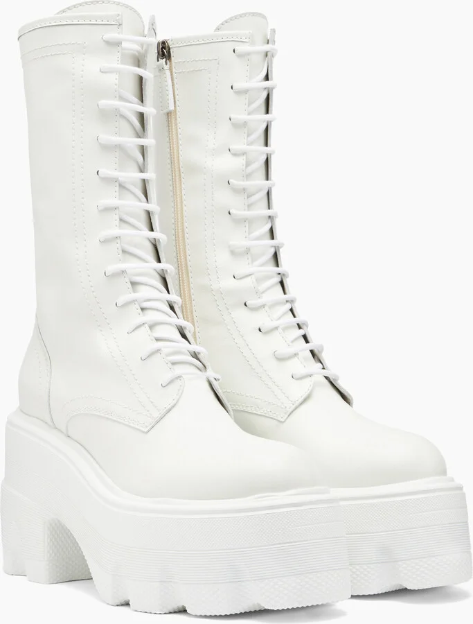 Casadei Maxxxi Leather - Woman Ankle Boots White 35.5 - Image 2