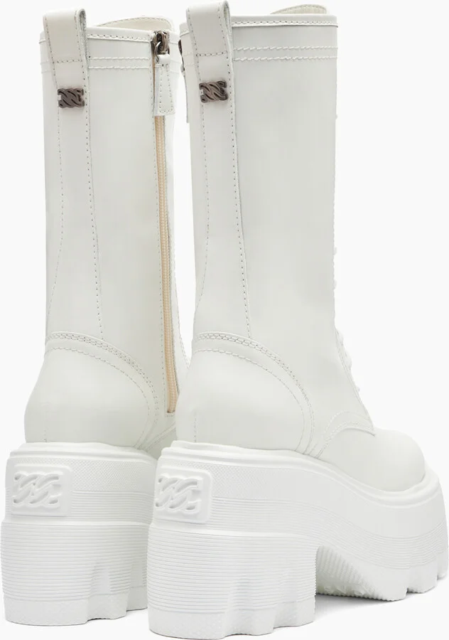 Casadei Maxxxi Leather - Woman Ankle Boots White 35.5 - Image 4