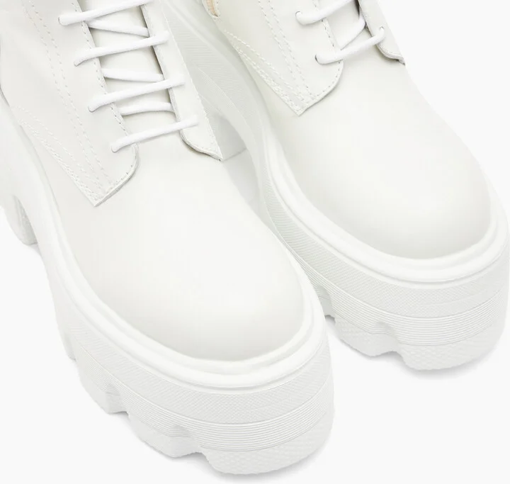 Casadei Maxxxi Leather - Woman Ankle Boots White 35.5 - Image 5