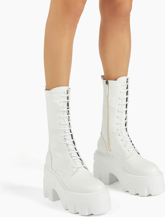 Casadei Maxxxi Leather - Woman Ankle Boots White 35.5 - Image 6