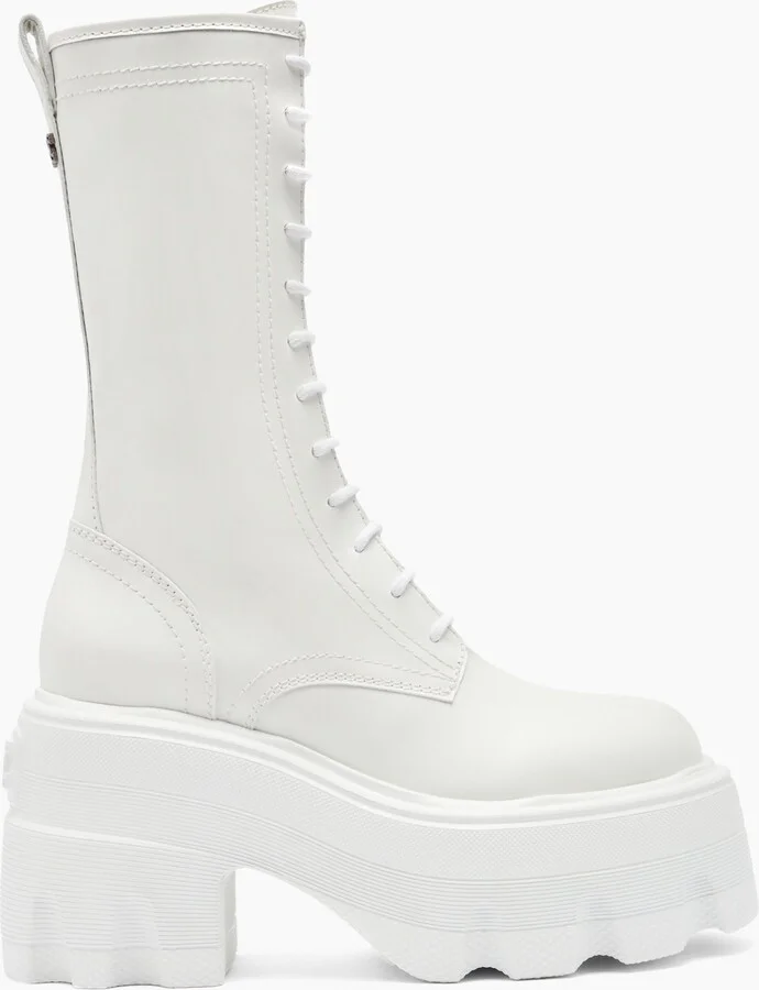 Casadei Maxxxi Leather - Woman Ankle Boots White 35.5