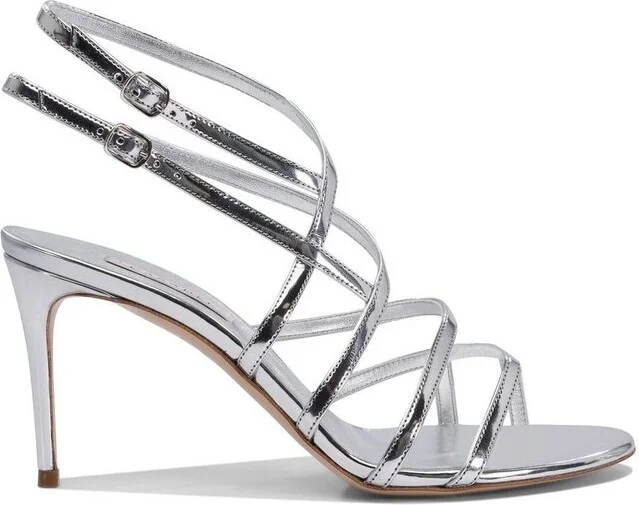 Casadei Metallic Slingback Sandals