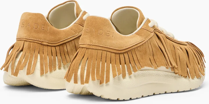 Casadei Mia Fringe Sneakers - Woman Sneakers Honey 36 - Image 4