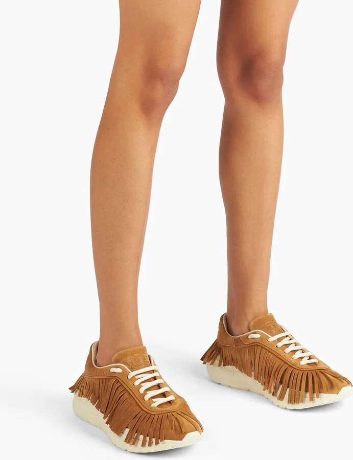 Casadei Mia Fringe Sneakers - Woman Sneakers Honey 36 - Image 6