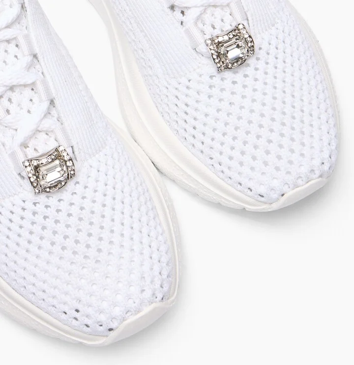 Casadei Mia Knit Running - Woman Sneakers White 37 - Image 5