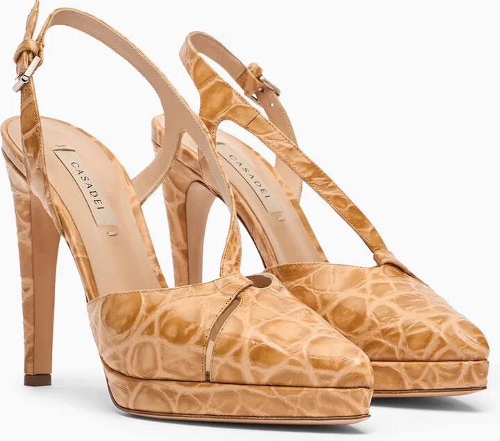 Casadei Michelle Jurassic Sandals - Woman Platforms Toffee 40 - Image 2