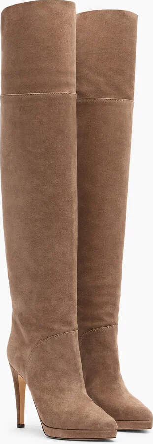 Casadei Michelle Over The Knee - Woman Over The Knee Boots Caribou 35 - Image 2